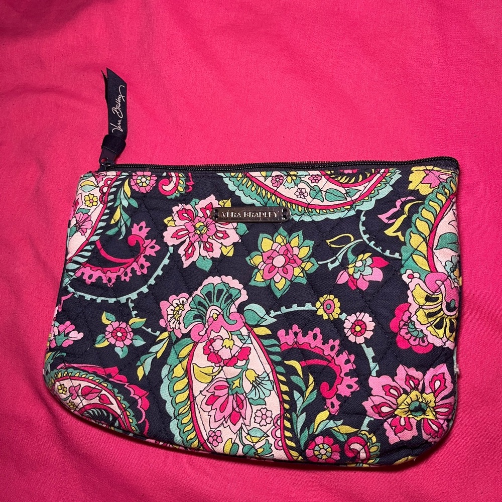 Vera Bradley Small Cosmetic “Petal Paisley” Summer 2014 Preowned